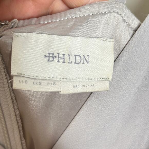 ANTHROPOLOGIE x BHLDN Eva Maxi Dress Fog Gray Sz S {H25} - Picture 11 of 13